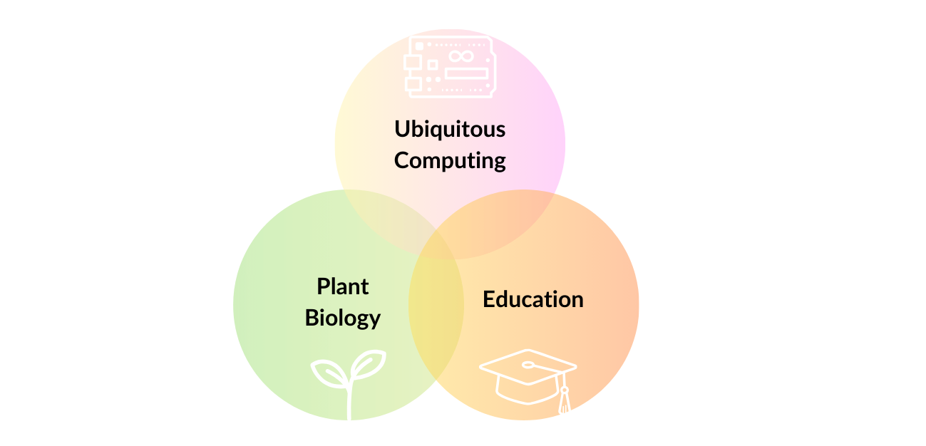Research areas: Ubiquitous Computing, Plant Biology, and Education